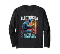 Electricista Super Poderes Regalo Humor Artesanía Manga Larga
