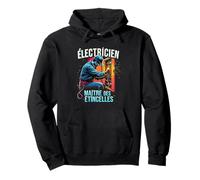 Electricista Super Poderes Regalo Humor Artesanía Sudadera con Capucha