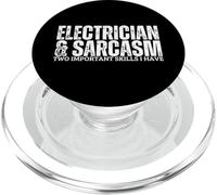 Electricista y sarcasmo ingenieros eléctricos divertidos PopSockets PopGrip para MagSafe