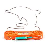 Eléctrico Dont Buzz The Wire Game Orange Dolphin Retro Wire Conducción Bump Maze Toy Confiable Paciencia Concentración Coordinación Habilidad Ejercicio Clásico Divertido Tablero Puzzle Juguete Tioheam
