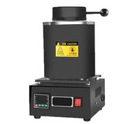 EléCtrico Horno Fundir Oro 1500 W,MáQuina FundicióN Metales Digital 2102 ℉,Pantalla Control Temperatura,Kit FundicióN Metales Con Crisol Grafito Chatarra Fundida,Plata,Oro(No-netting,3kg)