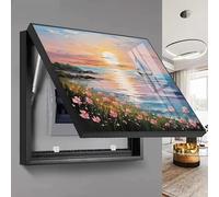 Electrico Instalación Sin Marcas Decoración Caja Contador Arte Pared Caja de Contadores Cuadro for Tapar Cuadro, Fácil de instalar ZFDGHF(C,40x30cm)