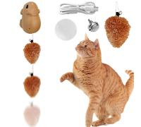 eléctrico para Gatos - Recargable Automático de Empleo | Lindo para Gatitos de Interior con Bolas móviles | para la Actividad del apartamento, simulación de Caza