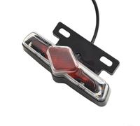 Eléctrico para luz trasera 12V-60V con señal de giro y luz de freno, ABS lámpara trasera para E-For Bike Scooter, negro rojo, cable de 45 cm (12V)