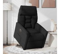 Eléctrico reclinable elevable para ancianos con mando 72x90x99 cm Negro | Sillón eléctrico reclinable elevable para personas mayores con masaje y mando, tela microfibra negra, butaca relax de 135°