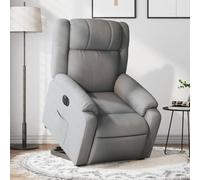 Eléctrico reclinable elevable para personas mayores Gris 77x95x99 cm | Sillón Eléctrico Reclinable y Elevable para Personas Mayores con Mando, Tela Gris Claro, Relajante Moderno con Masaje y