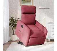 Eléctrico reclinable elevable para personas mayores Rojo 66x89 5x95 5 cm | Sillón eléctrico reclinable elevable para ancianos con mando, tela rojo tinto, relax con masaje y respaldo 135 grados, sala