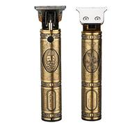 Eléctrico Recortador De Pelo Usb Recargable Aseo Outliner T-forma Profesional Cortapelos Precisión Afeitadore De Barba Detalle De Cero Golpes Para Hombres Oro 15x3.2cm