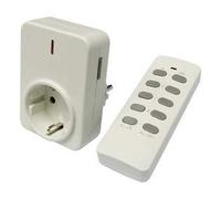 ELECTRO DH 60.531/N. Mando a distancia ON/OFF + receptor. Enchufe que se enciende y apaga mediante un mando. Distancia max. 30 metros. Pila del mando incluida. Max. 2300W.
