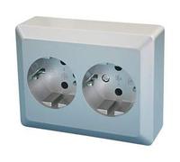 Electro DH Base Enchufe Doble Empotrar Plata/Gris