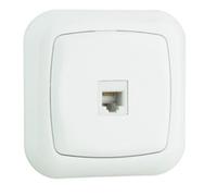 Electro DH Base telefónica RJ11 empotrable 36.530/RJ11, Color Blanco, 8430552108343