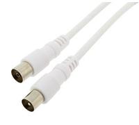 Electro DH Cable conexión antena de TV macho-hembra de 1,5 metros (Blanco)