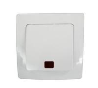 Electro DH Interruptor Luminoso empotrable 10 A/250 V 36.535/CL/B, Color Blanco, 8430552137770