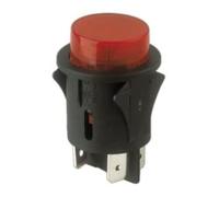 Interruptor/pulsador unipolar on-off luminiso rojo