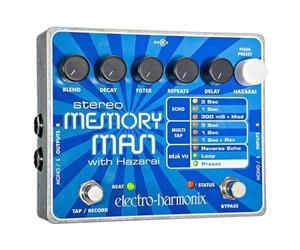 Electro Harmonix memoria Stereo Hombre/pedal Hazarai de plata de la guitarra eléctrica