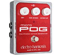 electro-harmonix Micro POG Micro POG Pedal - Pedal octavador para guitarra, color plateado
