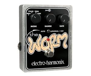electro-harmonix Worm The Worm Vibrato/Tremolo Pedal - Pedal de efecto vibrato para guitarra, color plateado
