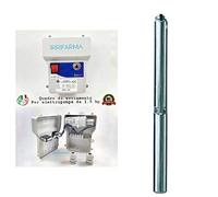 Electrobomba sumergible Lowara 4GS11M, bomba para pozos, 1,5 hp, 1,1 kW, monofásica, de acero inoxidable, 90 l/min, altura 84 metros