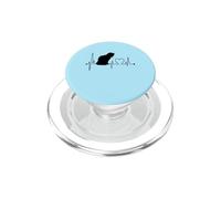 Electrocardiograma de latidos del corazón de un Gato de Singapur, Divertido, «Amo a mi Gato de Singapur» PopSockets PopGrip para MagSafe