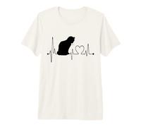 Electrocardiograma de latidos del corazón de un Gato de Singapur, Divertido, «Amo a mi Gato de Singapur» Camiseta Premium