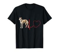 Electrocardiograma de Lurcher Dog My Heartbeat Dogs My Cardio Camiseta