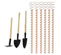 Electrocultivo Jardinería Cobre | 6 antenas para jardín en crecimiento | Estacas para plantas envueltas en madera de 12 pulgadas de largo para plantas de interior, estacas de soporte para plantas, est