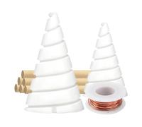 Electroculture Gardening Antenna Kit - Fibonacci Coil Winding Jig With Copper Wire & Wooden Stakes | Growth Support Tool For Indoor & Outdoor Plants | DIY Copper Coil Maker