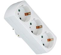 ElectroDH 36048 ADAPTADOR 3 TOMAS SCHUKO , Blanco