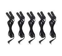Electrodo de Alambre, 5 Pcs de Alambre de Electrodo de 2,5mm de ángulo de 1,2 M de Longitud de 1 a 2 de Clip de Oído de Electrodo de Alambre de Plomo para la Máquina de Masaje de Clip de Oído de Elect