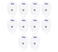 Electrodos TENS, almohadillas de repuesto grandes de alta calidad para unidades TENS, electrodos de unidad TENS a presión, marca Discount TENS (5 pares (10 electrodos))