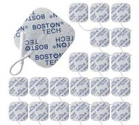 Electrodos TENS Reutilizables - Boston Tech Set de 20 Pads Tipo Pigtail pin 2 mm de 5x50 cm Parche EMS - Sin Gel, Alta Adherencia | Compatible con todas las marcas conexión clavija