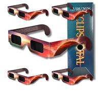 ELECTROHOGAR 5 Gafas Eclipse Solar Homologadas 2026 | Gafas Certificadas ISO 12312-2 y Certificado CE para Ver el Eclipse de Sol de Forma Segura y con Protección | Eclipse España 12 Agosto 2026