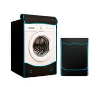 ELECTROHOGAR Funda Lavadora Impermeable Carga Frontal | 60x56x85cm | Tejido Oxford 420D | Para Lavadora y Secadora | Doble Cierre, Resistente a Lluvia y Sol | Protección para Exterior e Interior (L)