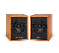 Electrohome Huntley - Altavoces de estantería con Amplificador Integrado y Controladores de 3 Pulgadas para Tocadiscos, TV, PC y transmisión inalámbrica de música con Bluetooth 5, RCA y AUX (EB10)