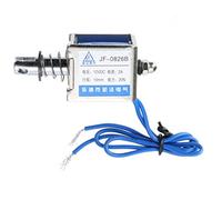 Electroimán Push-Pull 12V JF-0826B Solenoide con Retorno por Muelle 20N Carrera 10mm para Placas de Desarrollo y Automatización