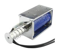 Electroimán solenoide DC 12V24V, tipo Push Pull, imán eléctrico de carrera larga, válvula electromagnética pequeña de 30mm