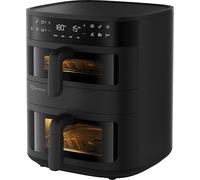 Electrolux Air Fryer 800 EAFD11B, 11L, doble cajón de doble zona, Sync Finish & Link Cook, diseño vertical, ahorro de espacio con ventanas, 8 programas, 60-200°C, 2700W, compatible con lavavajillas