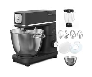 Electrolux Asistente de cocina Serie 800 E6KM1-8BPT, Batir, mezclar y amasar, Incl. Tazones de 6 y 4 l, con batidor de cocina y batidora, tapa de fermentación de masa, bombilla LED integrada, 1200 W,