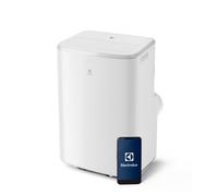 Electrolux Comfort 600 transportable AC BTU 9000, EXP26U339CW, Aire Acondicionado Portátil, 2,6 kW, Modo Silencioso, Función 3 en 1, WIFI, Pantalla LED, Mando Intuitivo, Blanco
