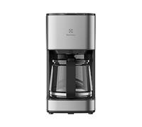Electrolux Create 3 Cafeteras E3CM1-3ST, 1,25 l, 10 tazas, apagado automático, antigoteo, jarra de cristal, clasificación de nivel de agua, acero inoxidable
