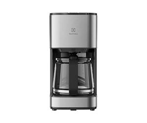 Electrolux Create 3 Cafeteras E3CM1-3ST, 1,25 l, 10 tazas, apagado automático, antigoteo, jarra de cristal, clasificación de nivel de agua, acero inoxidable