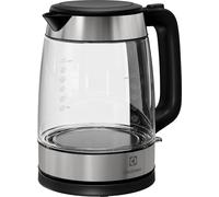 Electrolux Create 4 Hervidor eléctrico E4GK1-4GB, Diseño elegante de vidrio y acero inoxidable, calentamiento rápido, base giratoria de 360°, Jarra inalámbrica, filtro antical, 2200 W, 1,7 litros,