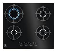 Electrolux EGG64272K - Placa de cocción a gas, 60 cm, 4 fuegos, parrillas | 60cm 4 quemadores de hierro fundido