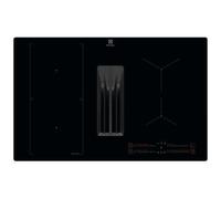 Electrolux KCC83480I Placa de cocción con campana extractora integrada Empotrable | Clase energética A+ | 80cm, Bridge, Modelo/Filtrante, Negro