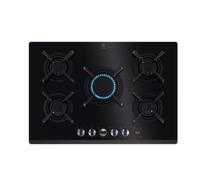 ELECTROLUX KGG753753K Cocina A Gas En Cristal Negro 5 Fuegos