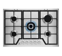 Electrolux KGS7536SX Encimera Gas 5 Fuegos 75cm Acero Inoxidable