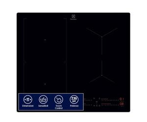 Electrolux KIS62453I - Placa de cocina de inducción empotrada, 60 cm, serie 700, 4 fuegos, zona combinada flexible, función Hob2Hood, SenseBoil, controles deslizantes Touch, función seguridad niño