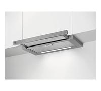 Electrolux LFP616X Campana extractora extraíble, 60 cm, 3 velocidades, Potencia máxima 440 m3/h, Control botones, Luces LED, Filtro de carbón lavable antigrasa, Inox, Clase A