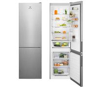 Electrolux LNC7ME36X2 Frigorífico Combi, 2,01 m, Inox Antihuellas | Puerta Plana, Twintech No Frost, Cooling 360° MultiFlow, Cajón ExtraChill, Display LED Táctil