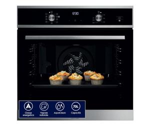Electrolux Serie 600 - Horno eléctrico empotrado a vapor multifunción, capacidad 72 L, EOD5H40X, Clase A, Ventilado, cocción y limpieza a vapor Potencia, 589 x 596 x 569 mm, acero inoxidable